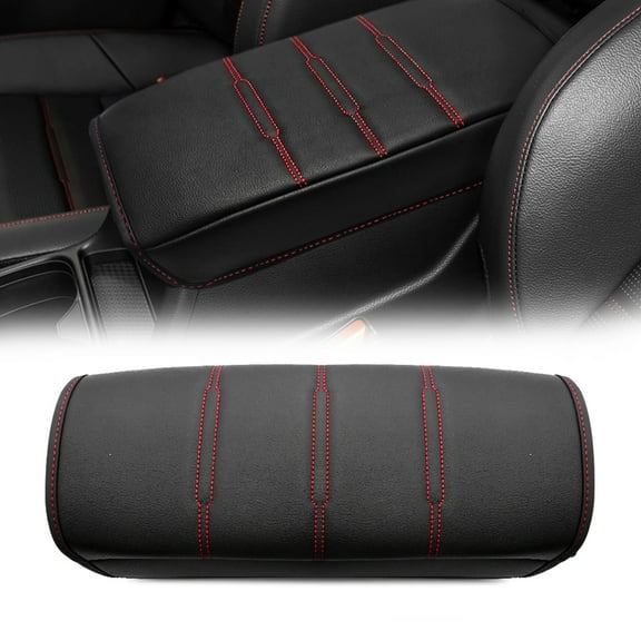 For 2023-2024 Honda CR-V Car Armrest Cover Center Console Black PU Leather