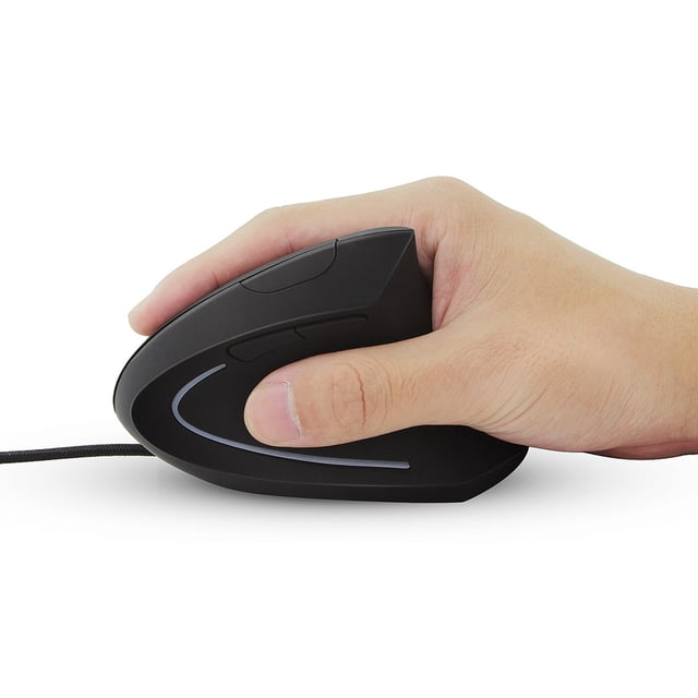 HAMPPLIES 1Set Vertical Ergonomic Mouse Scientific Ergonomic Design Neutral Handshake Position Plastic 12.3x6.5x8.2in