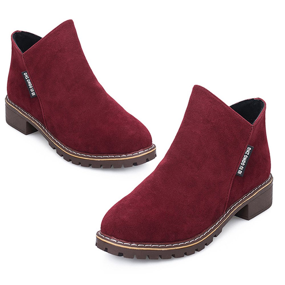 Autumn Winter Martin Boots Women'S Side Zipper Short Boots Low-Heeled Boots | Walmart Canada