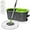 Green+dark Grey, variant on Spin Mop Bucket System,Pedal Spin Mop and Bucket with Wringer Set,EasyWring Microfiber Mop with 3 Mop Pads,360°Spinning Floor Cleaning System - Home & Office Suitable