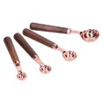thumbnail image 4 of Lot de 4 tasses à mesurer en or rose avec échelle et cuillère à mesurer en acier inoxydable pour la cuisine et la maison. Petite taille., 4 of 4