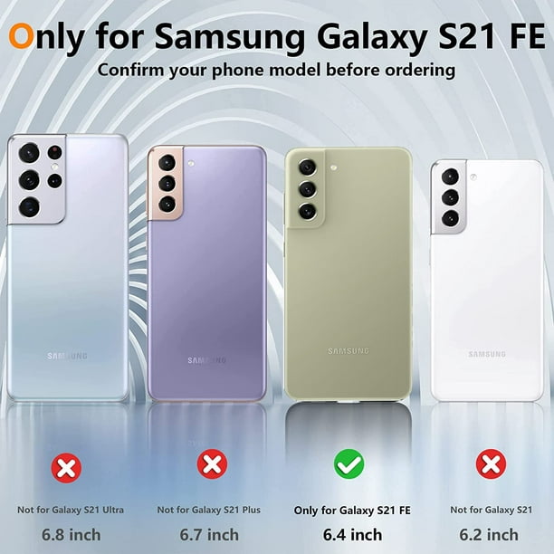 Verre de protection noir 3 en 1 pour Samsung S21 FE 5G, 6.4 pouces