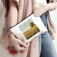 thumbnail image 4 of Pratyus Sunflowers Tote Bag Pink Love Cosmetic Bag for Women Friends Travel Essentials Ladies Accessories White, 4 of 6