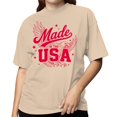 thumbnail image 2 of Smartprints Eagle Patriotic Design Made in the Usa Women's T-Shirt Natural, Cotton, S, 2 of 4