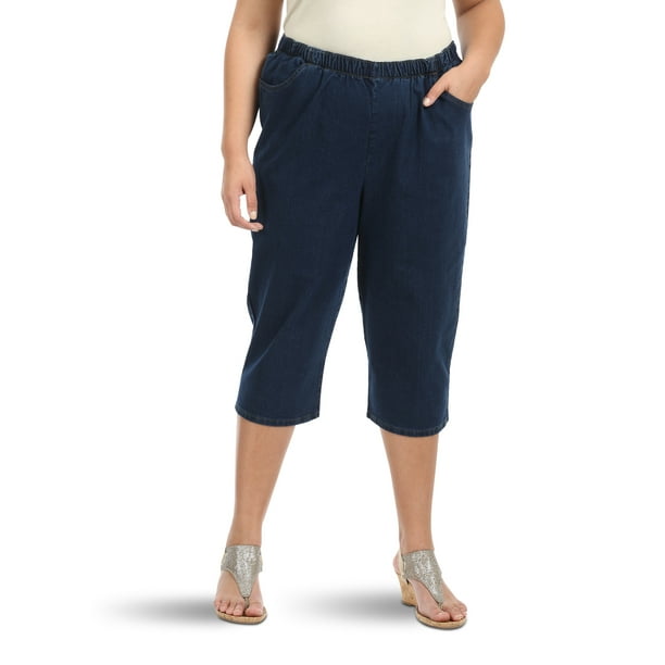 women's pull on stretch capris