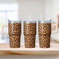 thumbnail image 2 of 20oz Geometric Pattern Textured Travel Coffee Mug, Stainless Steel Double Wall Insulated Tumbler with Handle Leak Proof, 2 of 5