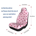 thumbnail image 5 of Sikiie Strawberry And Heart Car Seat Covers 2PCs Front Car Seat Covers Universal fit for Most Cars SUVs and Trucks-1, 5 of 9