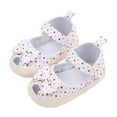thumbnail image 3 of JDEFEG Girls Shoes Summer Baby Walking Shoes Soft Sole Non Slip Breathable Baby Shoes Comfortable Toddler Shoes Fish Mouth Baby Toddler Sandals White Size 5, 3 of 5