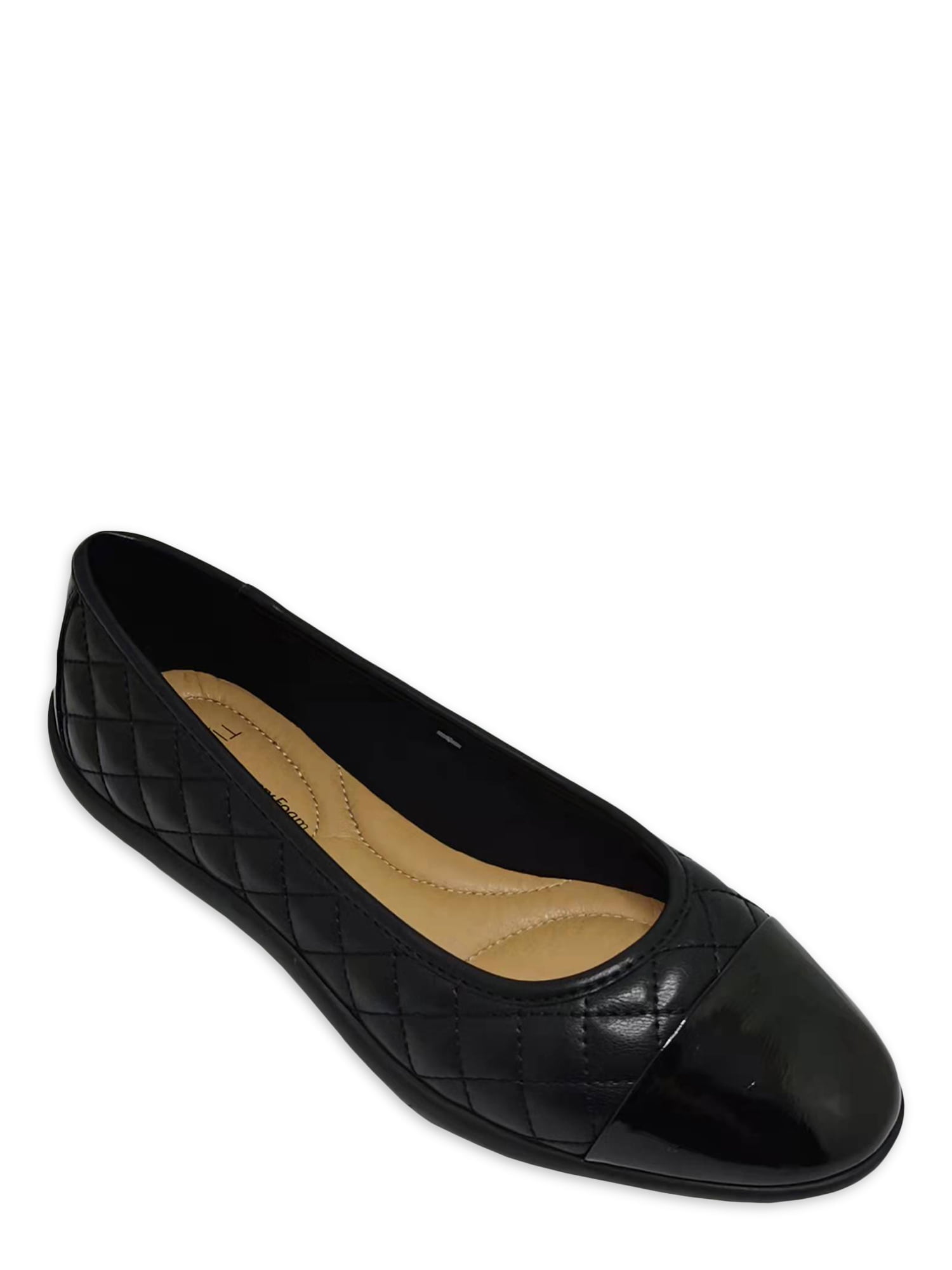 Time and Tru Women's Quilted Ballet Flats
