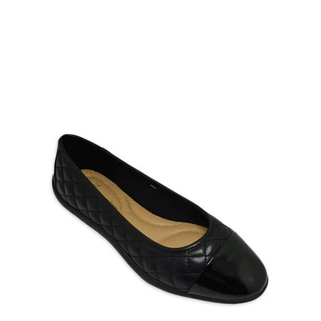 

Time and Tru Women s Quilted Ballet Flats