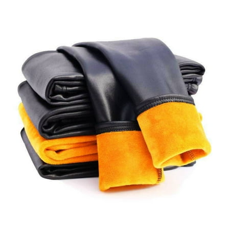 

Yuanyu Kids Footless Faux Leather Leggings Little Girls Warm Thick Fleece Tights Pants 2-12 Years