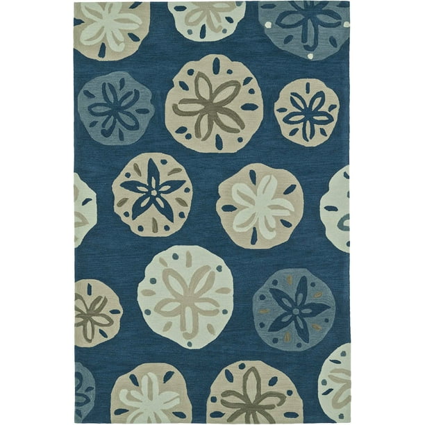 Addison Beaches Nautical Sand Dollar Navy Area Rug