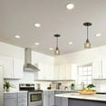 thumbnail image 5 of KAYYELAMP 1 Pcs Recessed Retrofit Pendant Conversion Kit E26 Power Connector 3.2 Ft Adjusted Cord E26 Walnut Base Black Cage Shade Hanging Light Vintage Decor, 5 of 5
