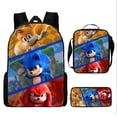 thumbnail image 1 of Sonic Primary School School Bag Three-piece Set Anime Cartoon Backpack Shoulder Bag Pencil Case High Quality Ultra-high Quality Advanced Customization, 1 of 5