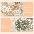 thumbnail image 4 of Whale Flotilla Reversible Patchwork Quilts Twin Size, Lightweight Boho Printed Bedspreads Coverlets Quilt Bedding Set with 1 Pillow Sham for All Seasons, Orange, 4 of 7