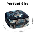 thumbnail image 2 of Wolf Period Pouch Pad Bag Zipper Canvas Pouch with Zipper for Sanitary Napkins - Made of Velvet, Sponge, and Oxford Cloth - 4.7x6.6x6.6 in, 2 of 6