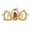 Gold-color, variant on Fashionable Alloy Teeth Grills With Triple Design Tooth Decoration Trendy Mouth Jewelry For Nightlife Event