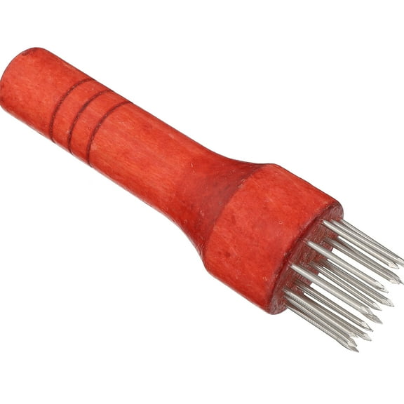 STRANDCHIC Red Stainless Steel Pork Tenderizer Meat Mallet with Non- Handle for Loosening