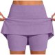 thumbnail image 2 of Faldas Deportivas para Mujeres con Pantalones Cortos Pantalones de Falda de Color Sólido para el Verano, 2 of 6