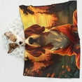thumbnail image 6 of Rocae Sunset Meditating Dog for Pet Blanket Dog Blanket Cat Blanket Soft Sleep for Small Medium Pet-Medium, 6 of 8