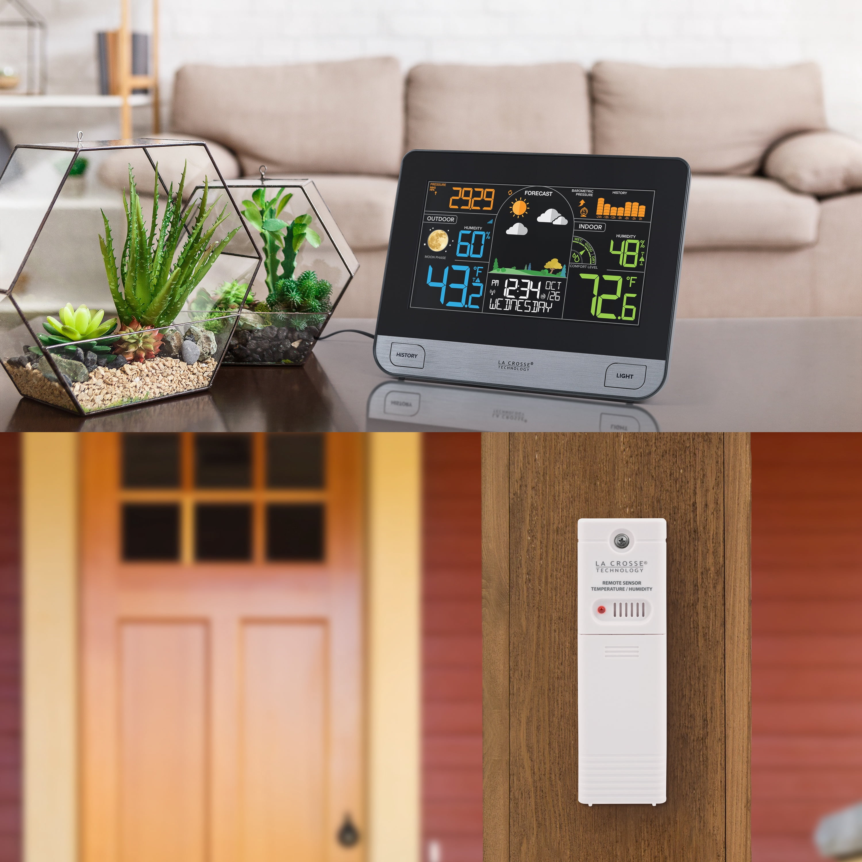 La Crosse Technology Wireless Weather Station with Atomic Time, 1 Each, 308-47737-Int