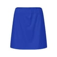thumbnail image 4 of Tennis Skirt Pleated Skorts for Woman Solid High Waisted Active Skort Fashion Comfort Mini Skirt with Shorts Biker,Blue,XL, 4 of 6