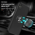 thumbnail image 2 of Case for Xiaomi Redmi 9A, Dual Layer Hard Military Phone Case with 360 Degree Ring Stand Silicone Bumper (Camera Protection) Magnetic Car Holder Protective Phone Cover Protector - Black, 2 of 15