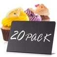 thumbnail image 1 of Mini carteles de pizarra para comida, paquete de 20, pequeños carteles de pizarra para comida para fiestas, buffet, bodas, pequeños soportes de exhibición de alimentos negros, etiquetas de comida para, 1 of 5