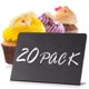 thumbnail image 1 of Mini carteles de pizarra para comida, paquete de 20, pequeños carteles de pizarra para comida para fiestas, buffet, bodas, pequeños soportes de exhibición de alimentos negros, etiquetas de comida para, 1 of 5