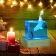 thumbnail image 6 of HBBKVI Marine Resin Ornament, Colorful Glowing Mini Ornament Decoration with USB Stand, Cool Gift for Family, Suitable for Home Office Bedroom Relaxing Decoration Room Decor Desk Decor, 6 of 7
