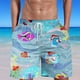 thumbnail image 1 of Puntoco Pantalones Cortos Con Estampado Hawaiano Para Hombre, Pantalones Cortos Con Bolsillo Y Cordón, Color Xxxxl, 1 of 5