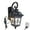 Black, variant on Kiven Classical Outdoor/Indoor Plug in Wall Mount Sconce Metal with Clear Glass Downward Hanging Traditional Exterior Light