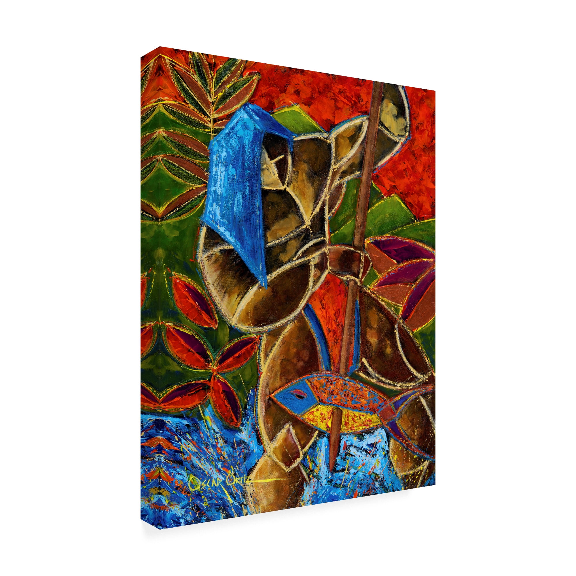 Trademark Fine Art 'Guarani Hombre De Familia' Canvas Art by Oscar Ortiz