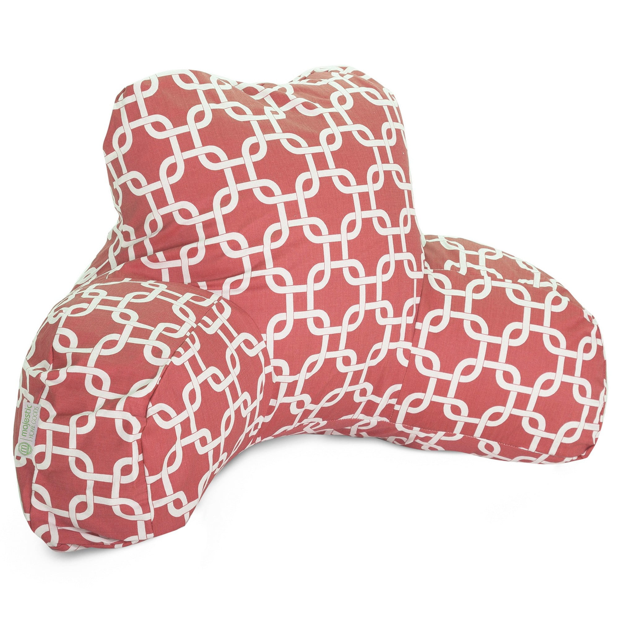 Majestic Home Goods Indoor Coral Links Reading Pillow with Arms