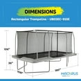 thumbnail image 2 of Machrus Upper Bounce 9' x 15' Rectangle Trampoline with Enclosure – Gymnastics-Style Trampoline for Kids, Toddler Trampoline Indoor, and Trampoline for Adults – Beige/Black, 2 of 6