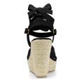 thumbnail image 3 of BLISSFUL STEP Sandales Compensées à Plateforme Espadrille à Lacets pour Femmes à Brides Croisées, 3 of 7