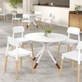 thumbnail image 2 of Giantex Set of 4 Modern Dining Side Chairs, Armless Kitchen Chairs w/Spacious Seating, White, 2 of 7