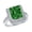 Green, variant on Jewelry Women's Radiant-Cut Green Cubic Zirconia Sterling Silver Ring