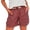 Pink, variant on Conairie Womens Belted Cargo Shorts Solid Color Drawstring Utility Casual Summer Shorts with Pockets Green L