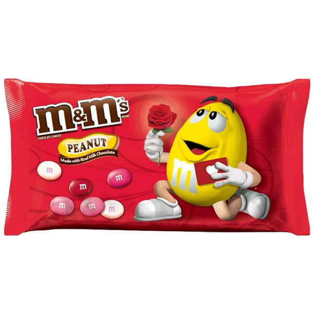 Mars M&M's Peanut Valentine's Day Milk Chocolate Covered Peanuts Candy, 11.4 Oz.