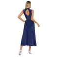 thumbnail image 2 of Eandarui Women Lyrical Dance Costumes Glittery Rhinestone Contemporary Dancewear Ballet Sleeveless Navy Blue XXL, 2 of 7
