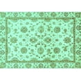 thumbnail image 1 of Ahgly Company Machine Washable Indoor Rectangle Oriental Turquoise Blue Traditional Area Rugs, 4' x 6', 1 of 4