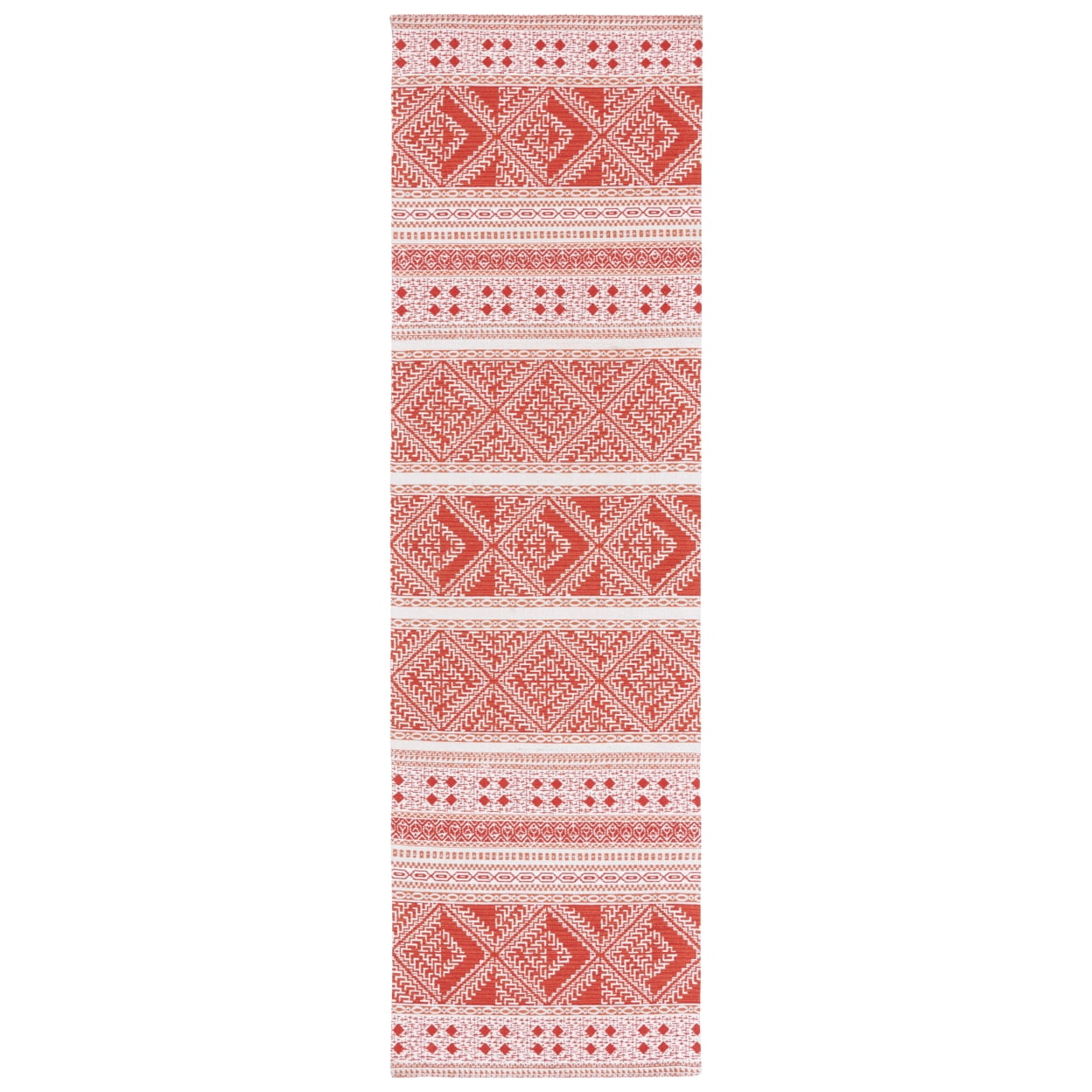 SAFAVIEH Classic Vintage Eric Geometric Polyester Area Rug, Rust, 8' x 10'