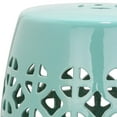 thumbnail image 3 of Safavieh Circle Lattice Ceramic Garden Stool in Robbins Egg Blue, 3 of 3