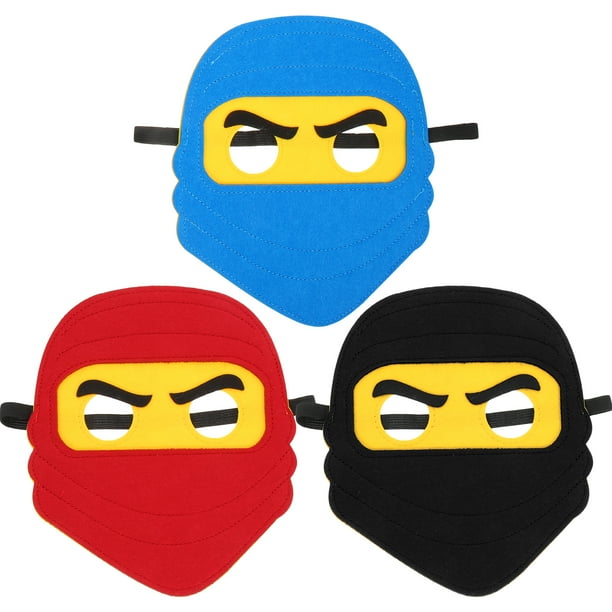3 máscaras de cosplay ninja para disfraz de mascarada, máscara de cosplay para fiesta de carnaval, suministros para fiestas