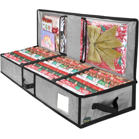 Bolsa de almacenamiento BALEINE de 102 x 16 x 16 cm para organizador de papel de regalo navideño