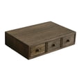 thumbnail image 3 of DOLITY Wooden Desktop Organizer Creative Monitor Stand Riser for Desk Office Indoor 3 Drawer, 3 of 9