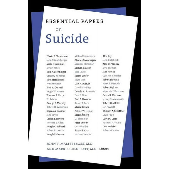 Essential Papers on Psychoanalysis Essential Papers on Suicide, Book 20, (Paperback)
