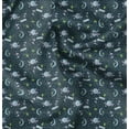 thumbnail image 1 of Soimoi Blue Heavy Canvas Fabric Moon & Stars Galaxy Printed Fabric 1 Yard 58 Inch Wide, 1 of 6