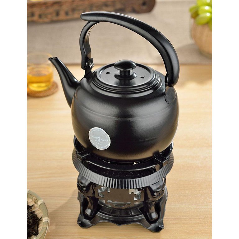 Teapot Stainless Induction Stovetop Tea Pot Office Hot Water Fast Boiling, Best Gift for Tea Lover, 2 Colors to Choose Black, Size: 5X10.5cm